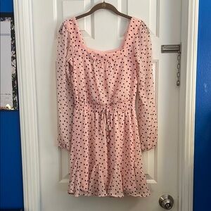 Miami Pink and Black Ruffled Tiered Mini Dress